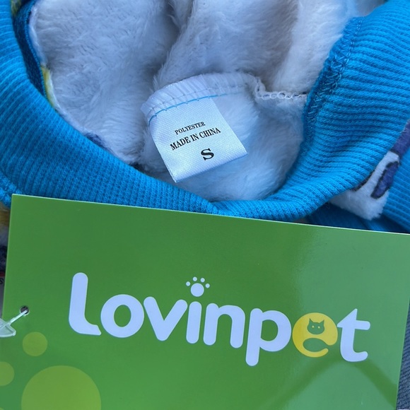 NWT LovinPet Jacket Warm Upgraded Flannel Size Small Pajamas PJ’s Pets clothes - Picture 9 of 13